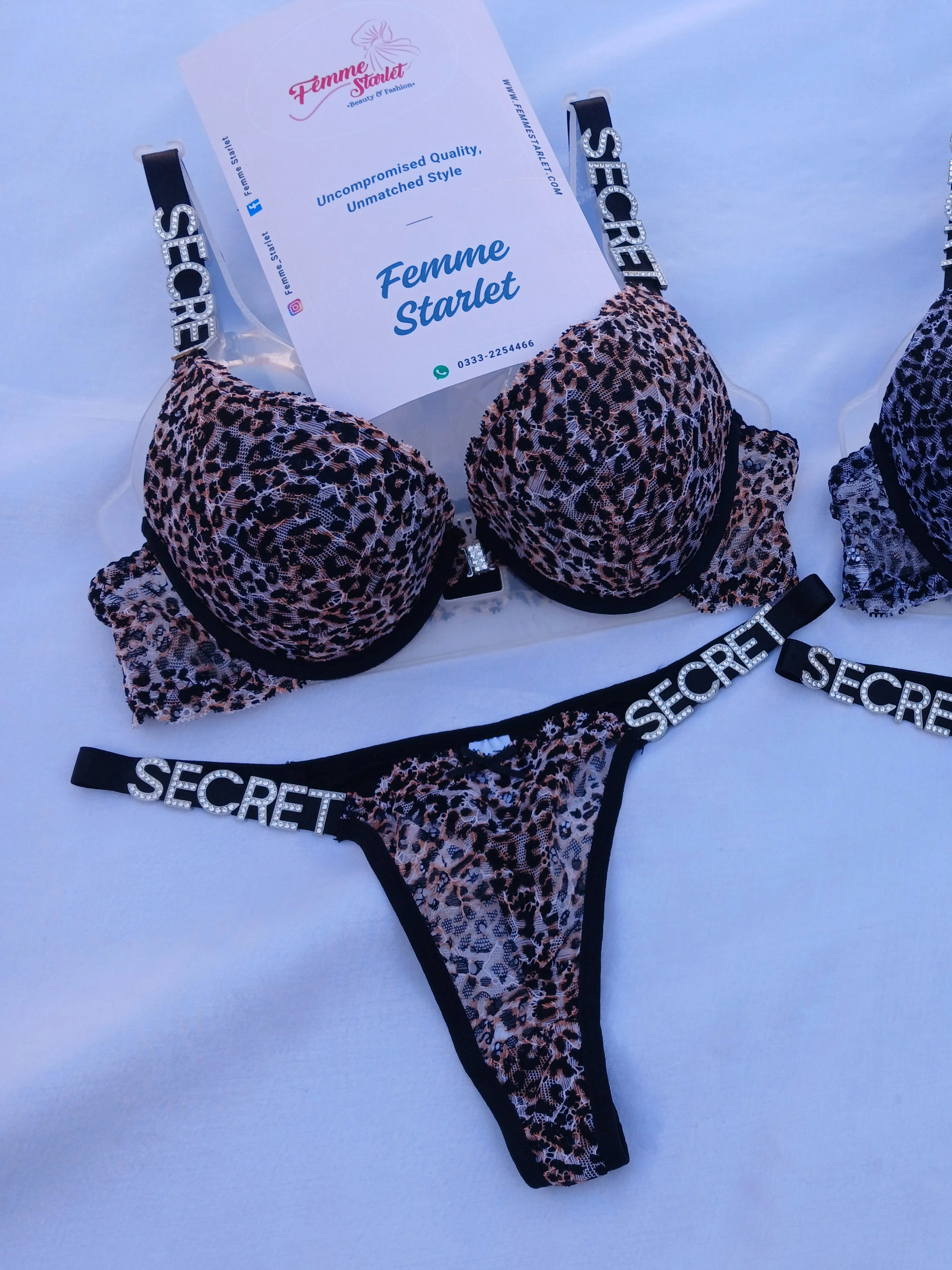 Front Open Cheetah Print Bra and Panty Set – Soft and Comfortable