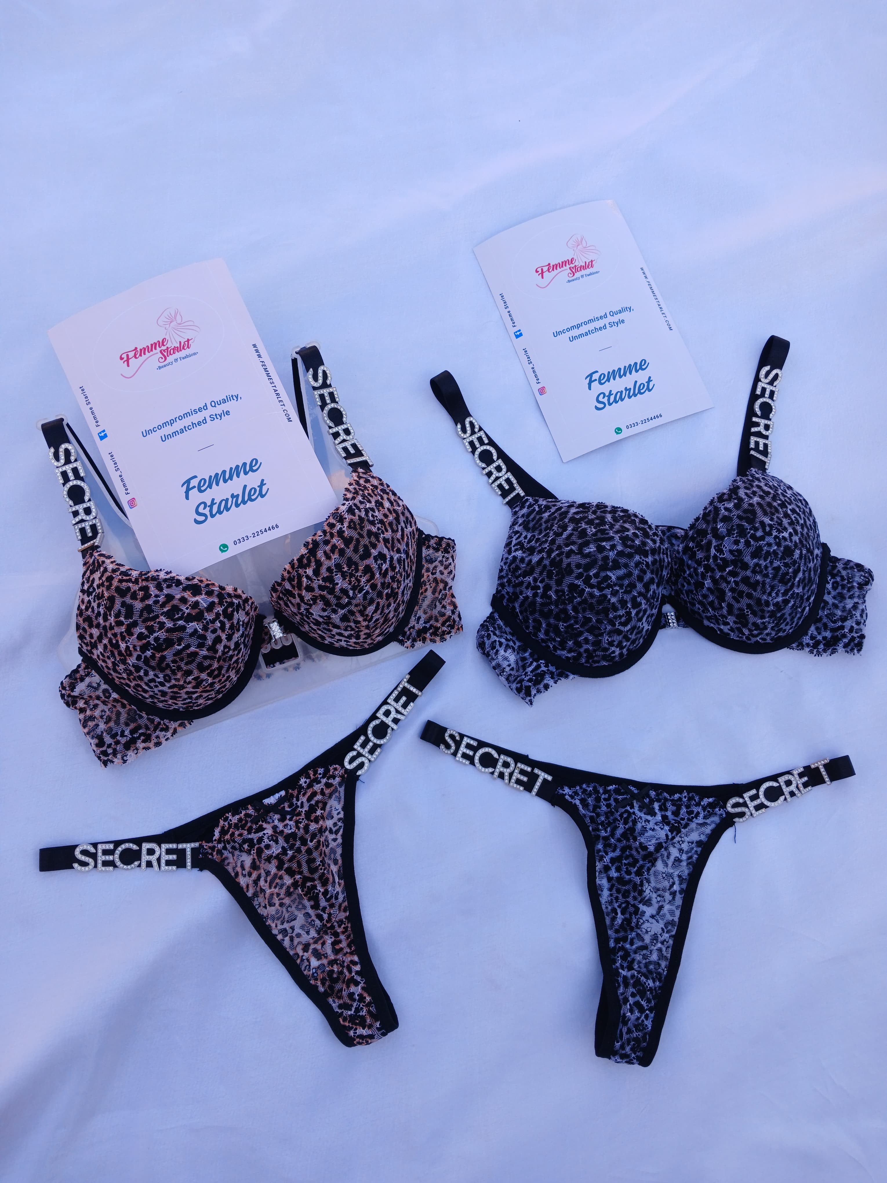 Front Open Cheetah Print Bra and Panty Set – Soft and Comfortable