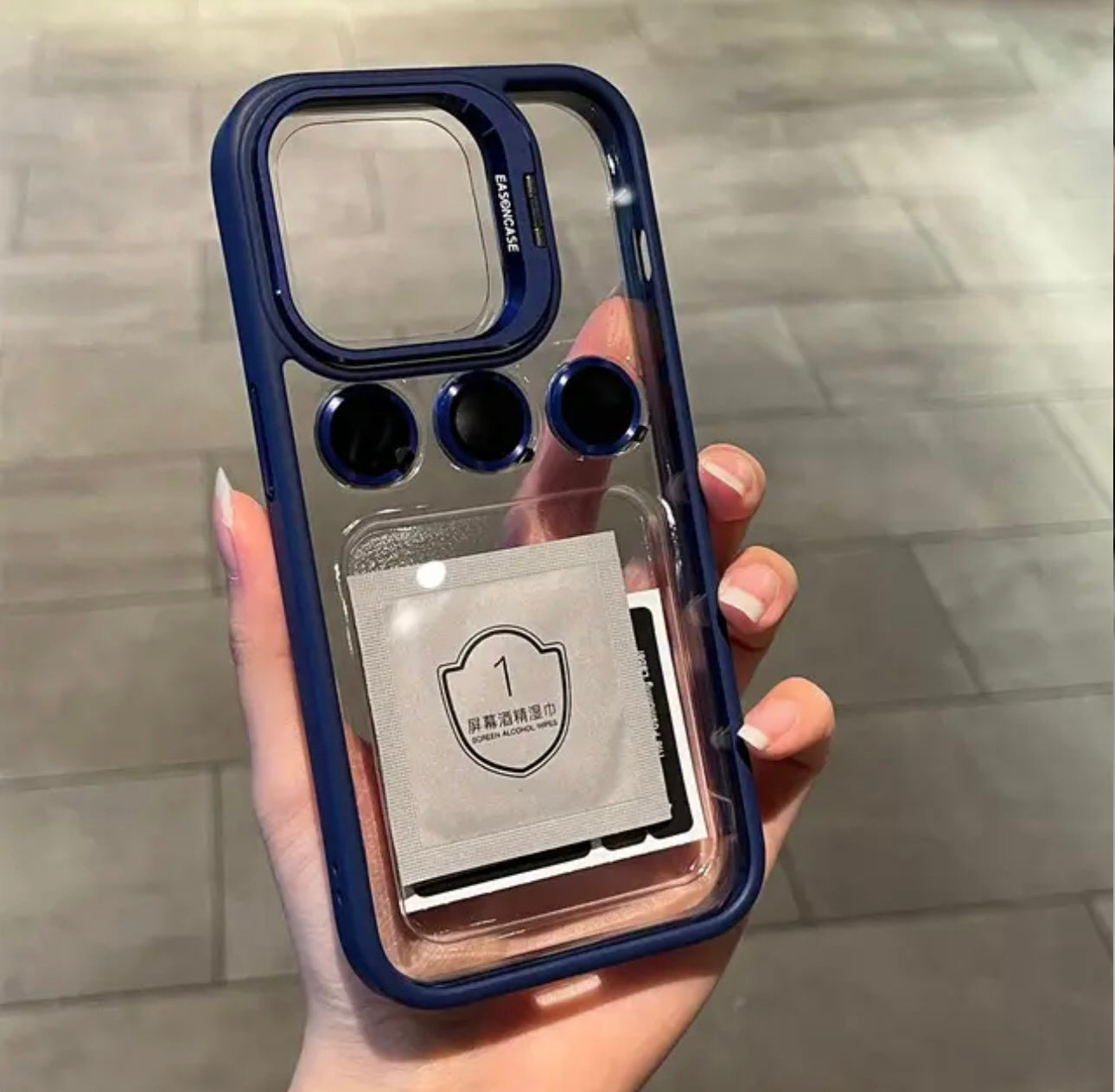 3-in-1 Lens Case with Camera Glass Protector & Stand ( 50% OFF TODAY)