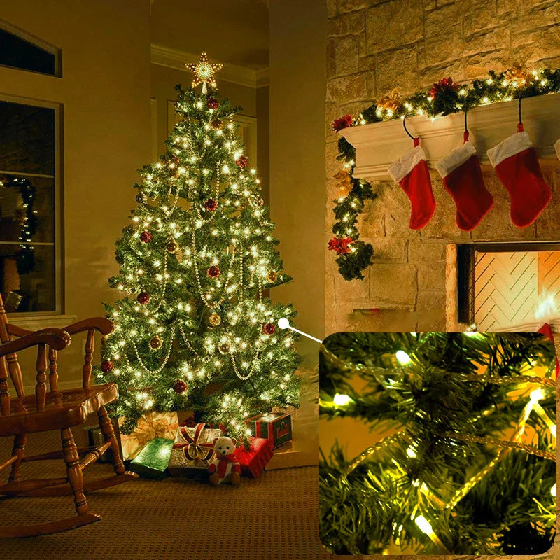 Christmas Lights 5M 10M 20M 30M 50M 100M Led String Fairy Light 8 Modes Christmas Lights For Wedding Party Holiday Lights