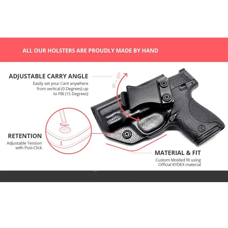 Inside Waistband Kydex Internal Holster For Bersa Thunder 380 Cc appendix Concealed Carry IWB Belt Pant Concealment Case