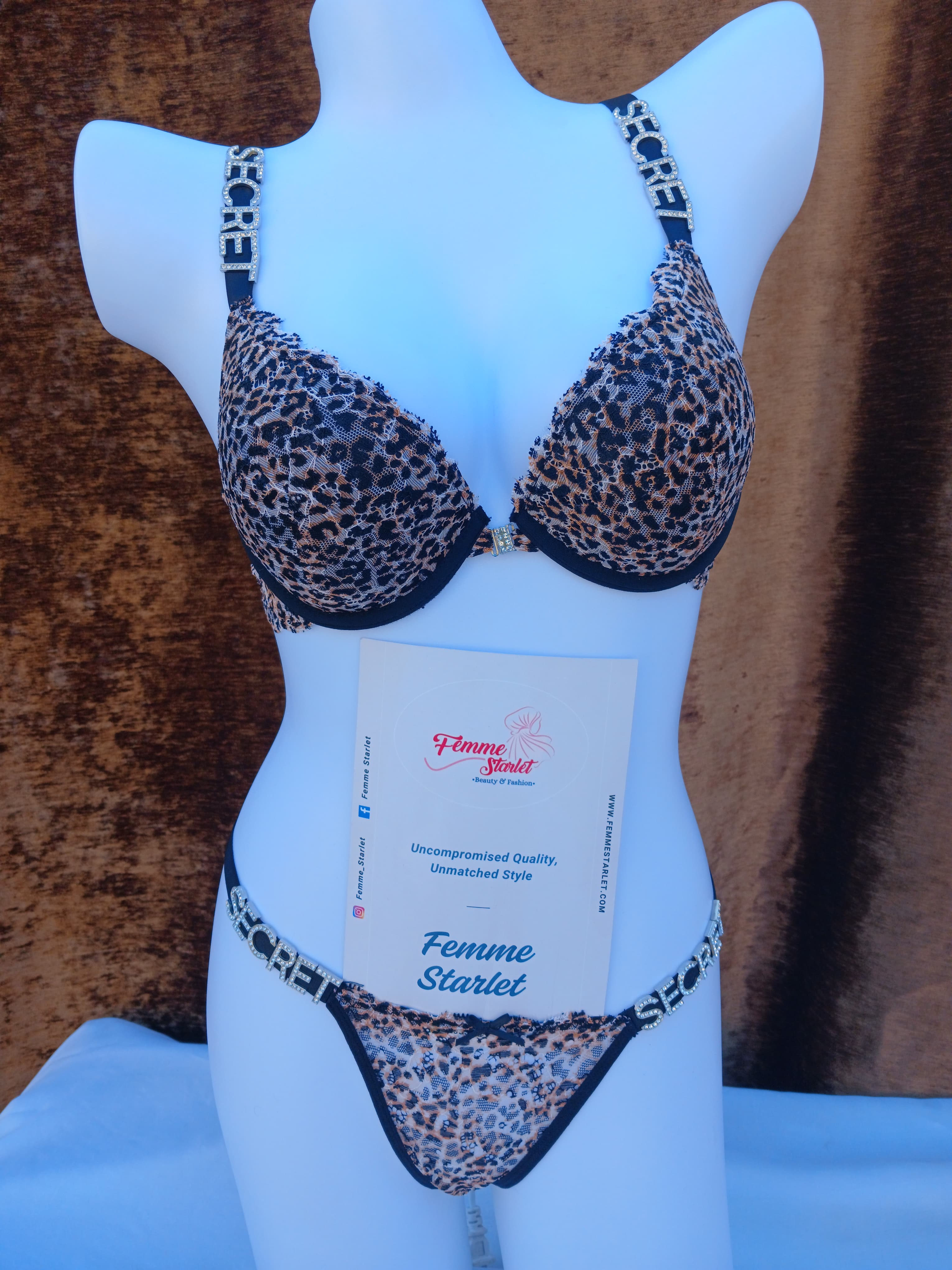 Front Open Cheetah Print Bra and Panty Set – Soft and Comfortable